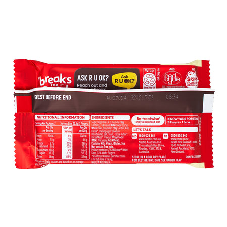 Kit Kat Milky Bar (Aus) 45g - 48 Pack Nutrition Facts Ingredients