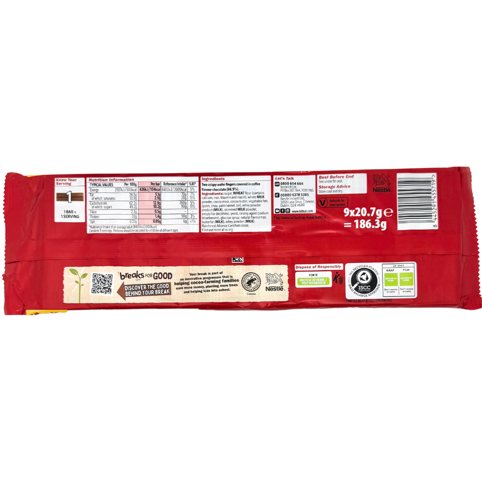 Kit Kat Nescafe Mocha Flavor 9bars - 186.3g