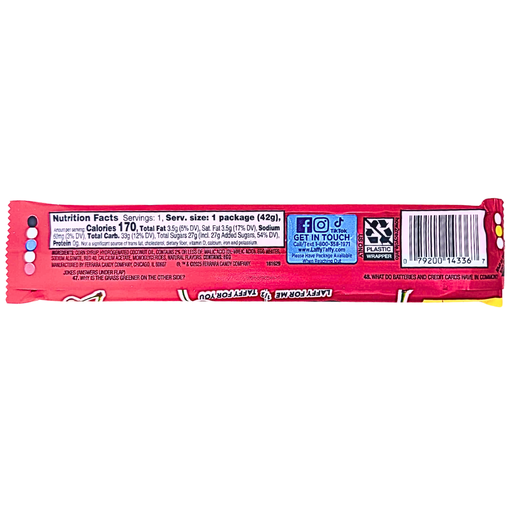 Laffy Taffy Cherry Candy - 1.5 oz.