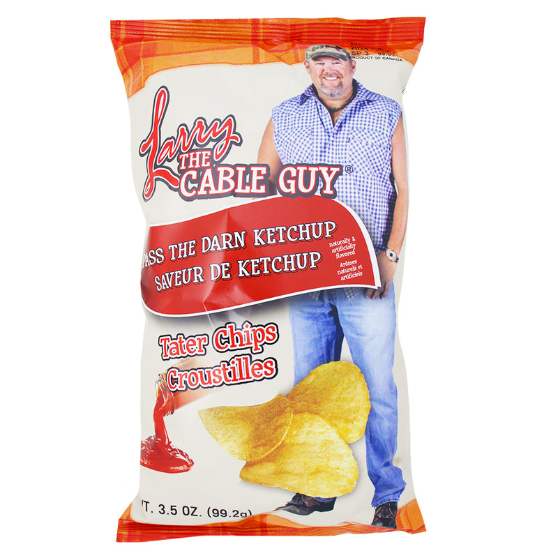 Larry The Cable Guy Tater Chips Pass The Darn Ketchup 3.5oz - 12 Pack
