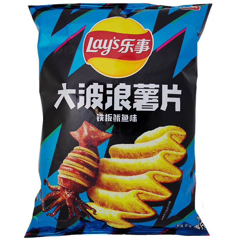 Lay's Wavy Sizzling Grilled Squid (China) 70g - 22 Pack