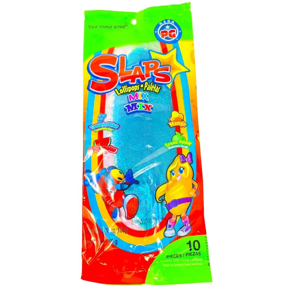 Slaps Lollipops Tropical Mix 3.53oz - 25 Pack