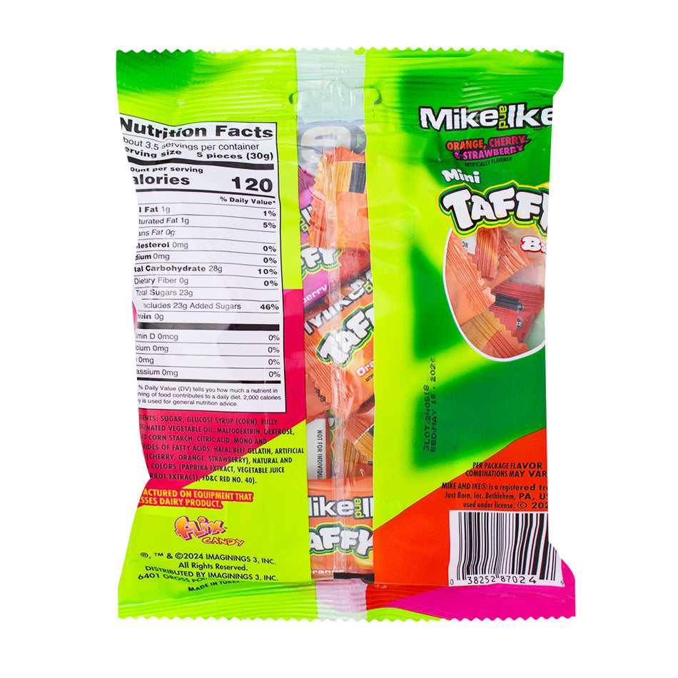 Mike and Ike Taffy Peg Bag 3.8oz - 12 Pack