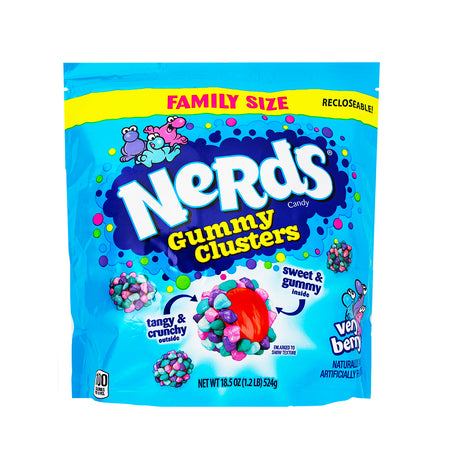 Nerds Gummy Clusters Very Berry Family Size 18.5oz 