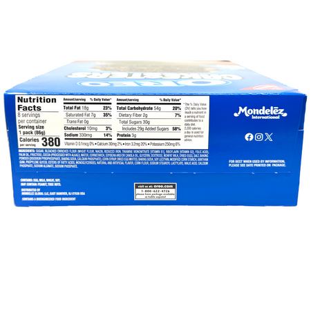 Oreo Cakesters Double Chocolate Cookies 3.03oz - 8 Pack