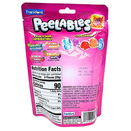 Peelables Animals Gummy - 4.25oz