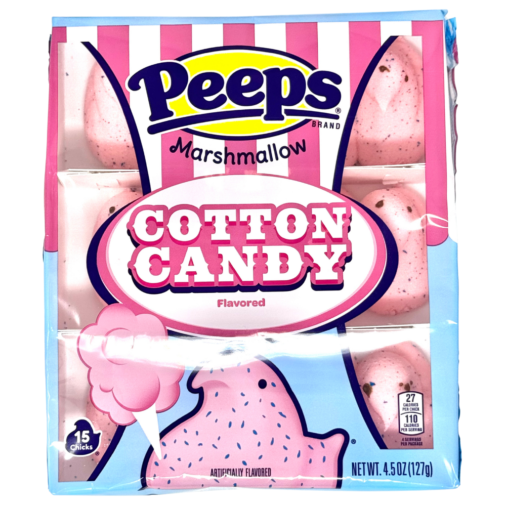 Peeps Cotton Candy 15 Chicks 4.5oz - 18 Pack