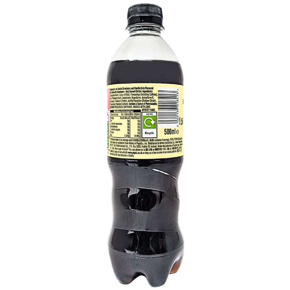 Pepsi Strawberries 'N' Cream Zero Sugar (UK) - 500mL