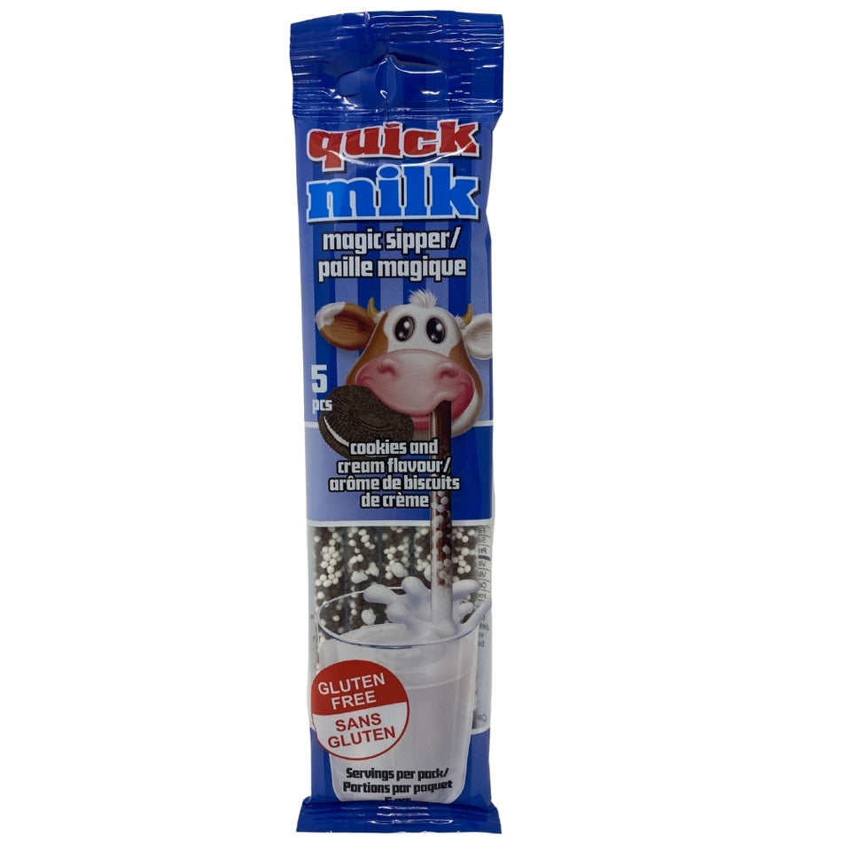 Quick Milk Magic Sipper Cookies & Cream Straws 