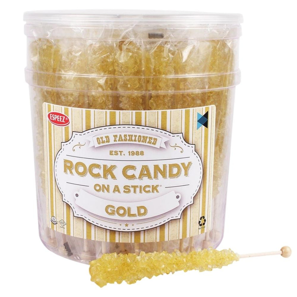 Rock Candy Sticks Gold 36 Pieces - 1 Tub