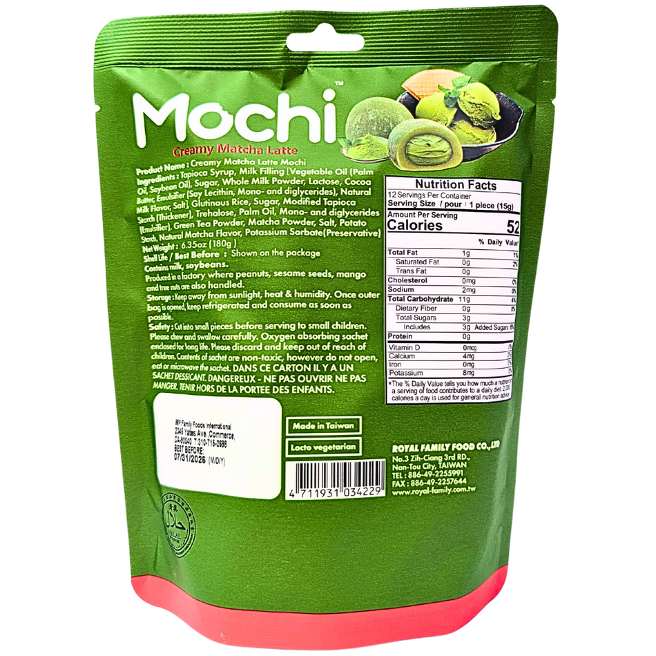 Royal Family Mochi Creamy Matcha Latte - 180g