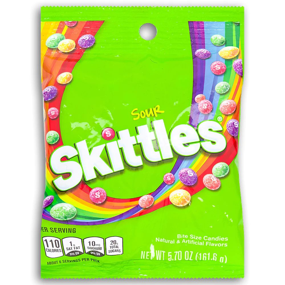 Skittles Sour Candies - 161.6g - top view