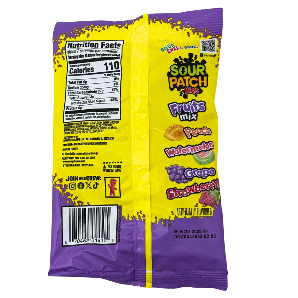 Sour Patch Kids Fruit Mix 7.35oz - 12 Pack