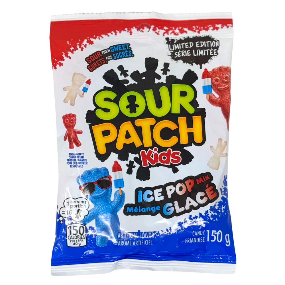 Sour Patch Kids Ice Pop Mix 150g - 12 Pack