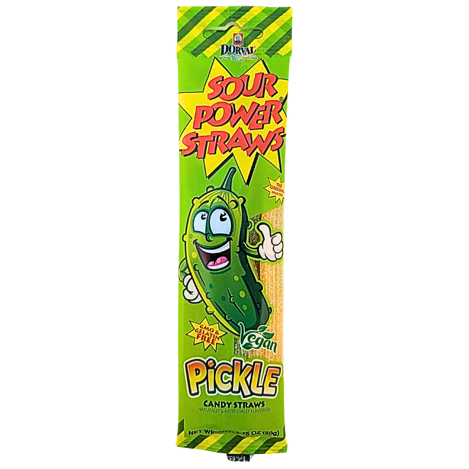 Sour Power Straws Pickle - 1.75oz