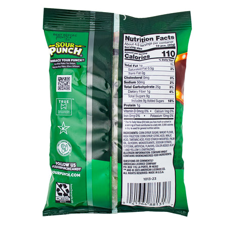 Sour Punch Bites Pickle Roulette - 5oz -12 Pack Nutrition Facts Ingredients