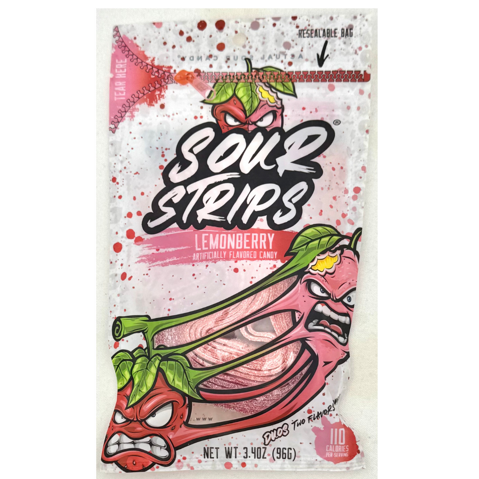 Sour Strips Lemonberry 96g - 12 Pack