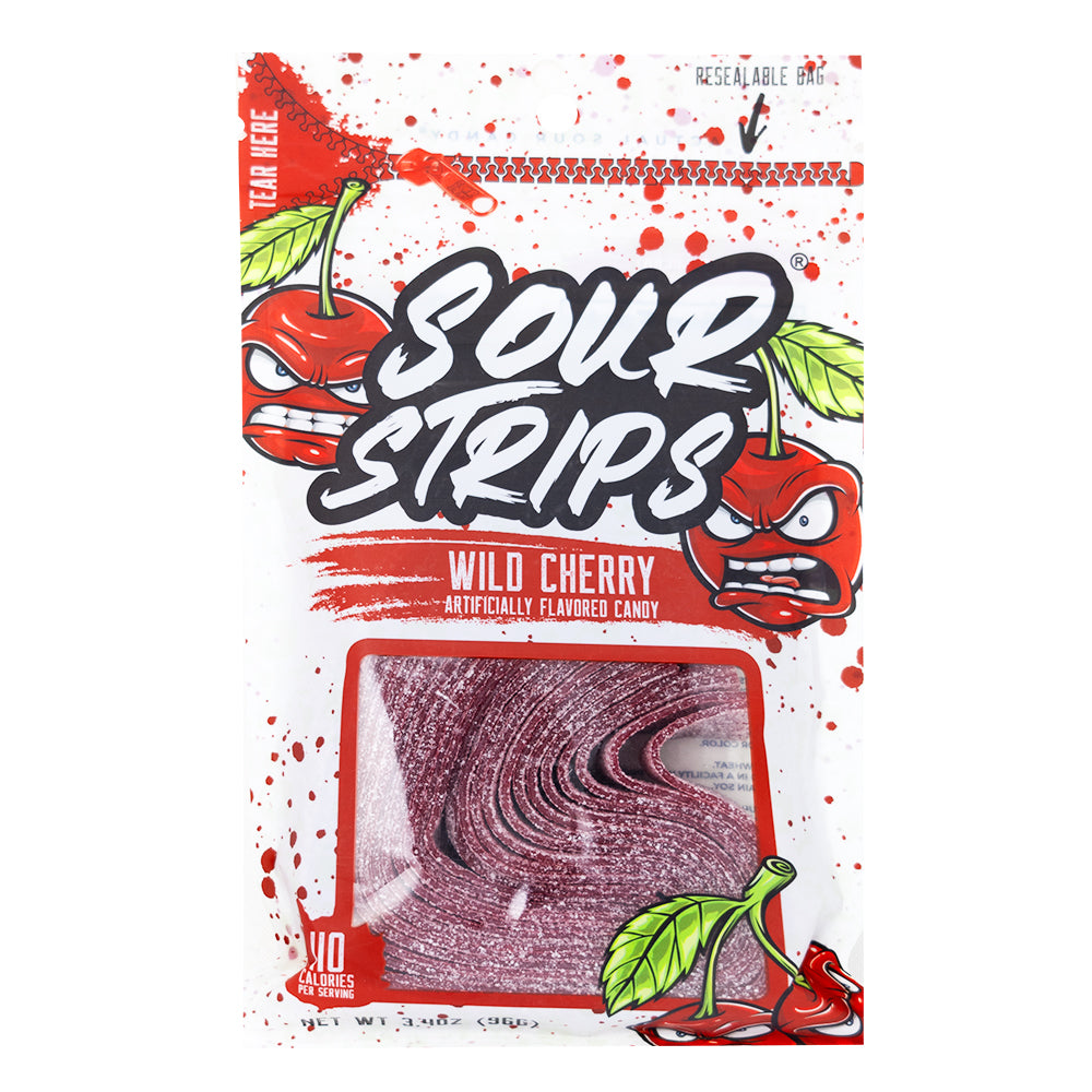 Sour Strips Wild Cherry 96g 