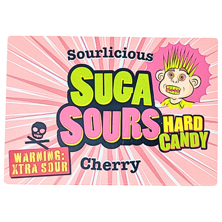 Sourlicious Suga Sours Cherry Hard Candy Theatre Box - 100g