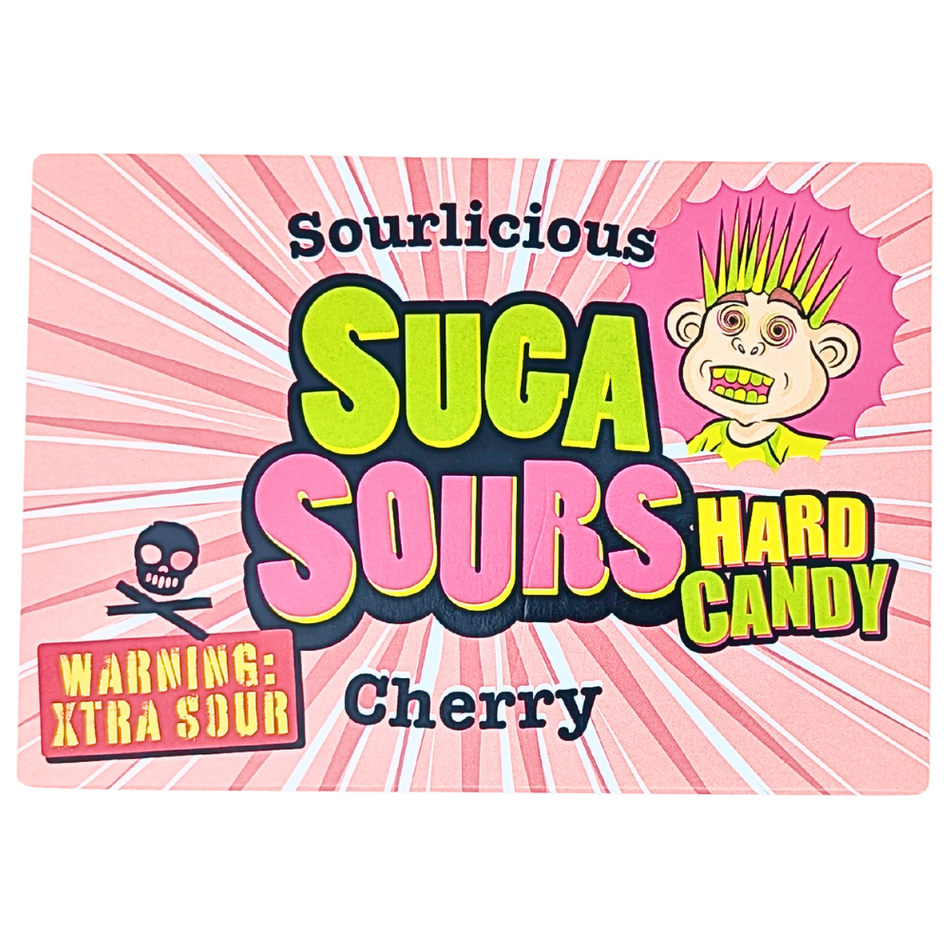 Sourlicious Suga Sours Cherry Hard Candy Theatre Box - 100g