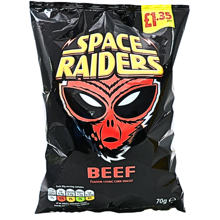 Space Raiders Beef Corn Chips (UK) - 70g