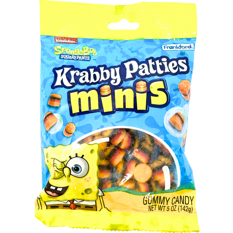 Spongebob Krabby Patty Minis Peg Bag 5oz - 12 Pack