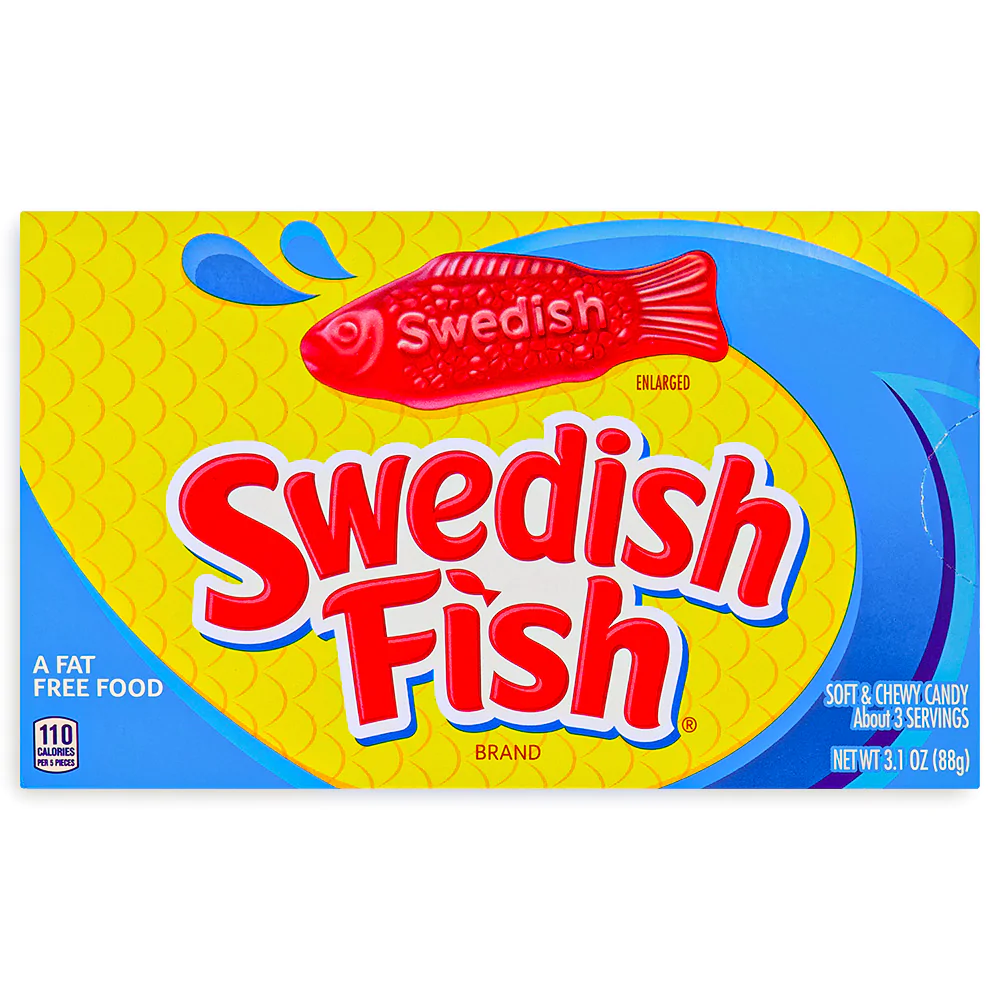 Swedish Fish Candy Theater Box - 3.1oz - top view