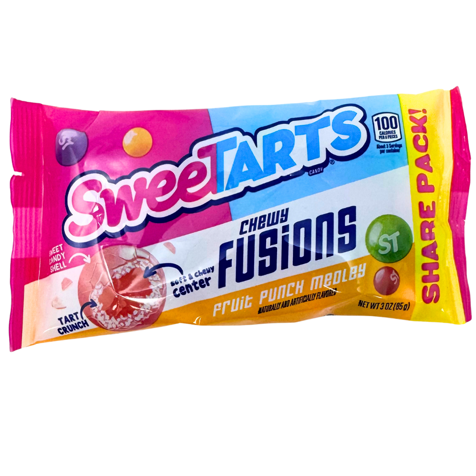 Sweetarts Chewy Fusion Fruit Punch Medley Candy 3oz - 12 Pack