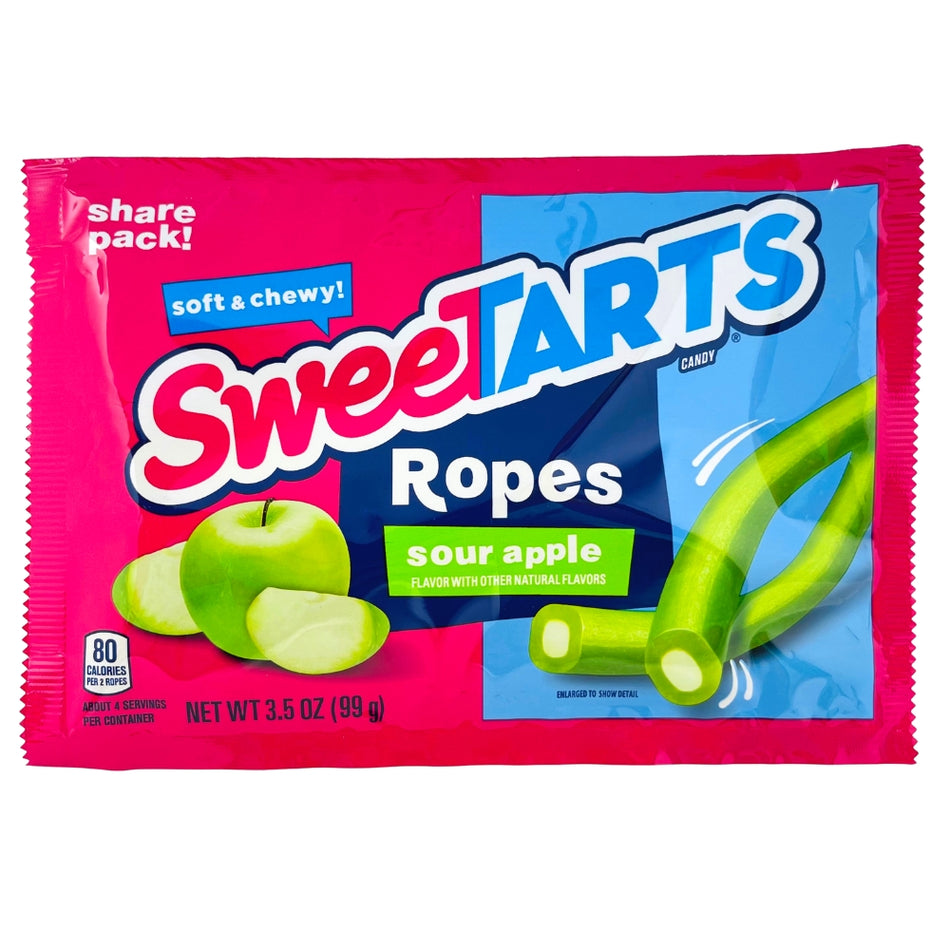 Sweetarts Soft & Chewy Ropes Sour Apple 255g -  *BB Jan 2023*