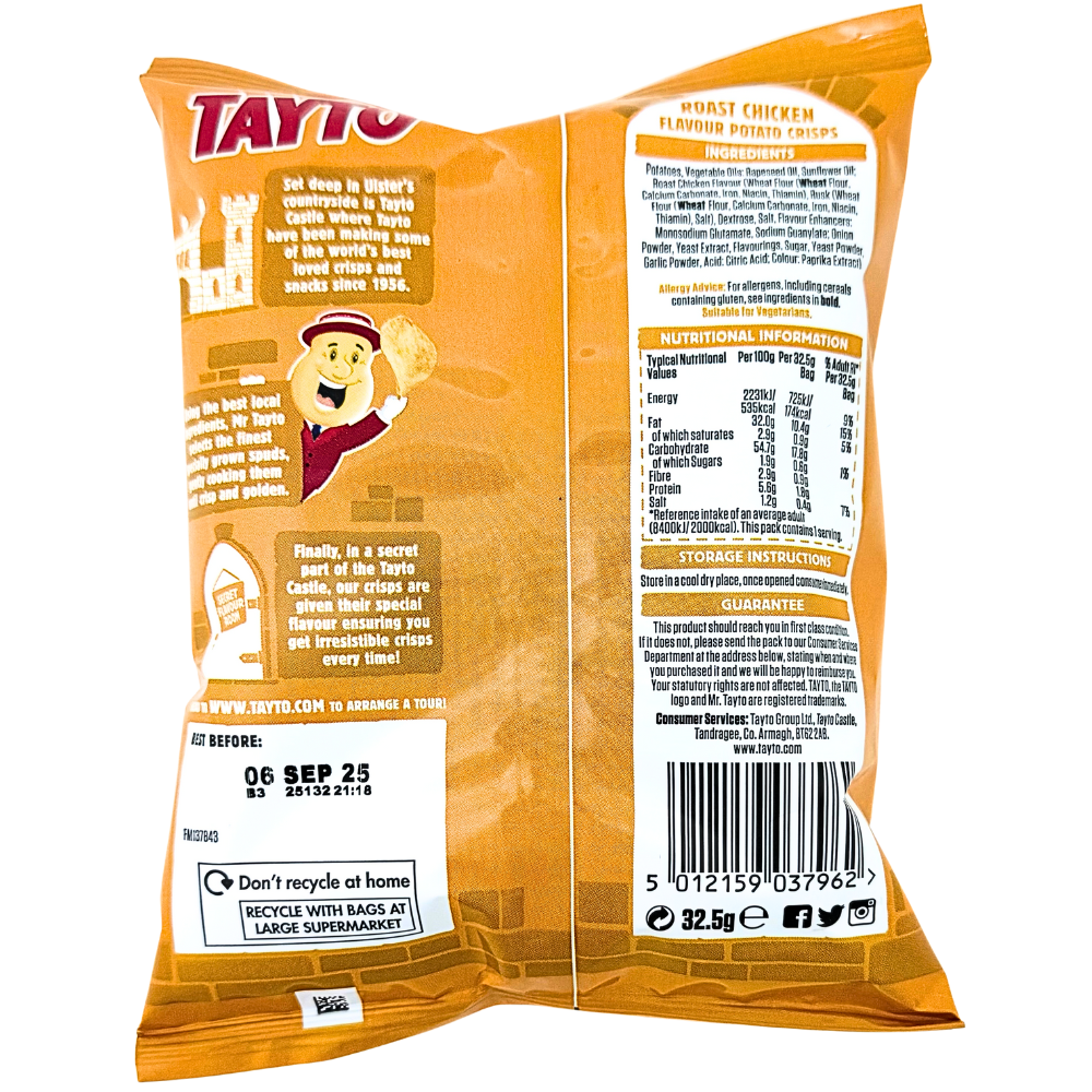 Tayto Roast Chicken Chips (UK) - 32.5g