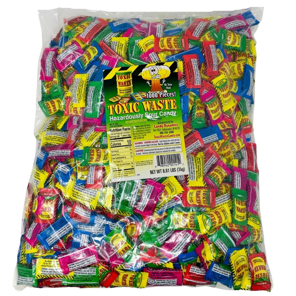 Toxic Waste Assorted Hazardously Sour Candy 1000 Pcs | Candy District
