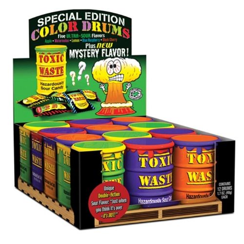 Toxic Waste Candy - Sour Candy with Mystery Flavour - 12 Pack
