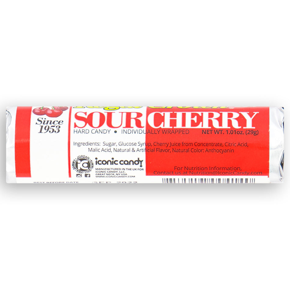 Regal Crown Sour Cherry Candy Rolls - 24 Pack Nutrition Facts Ingredients