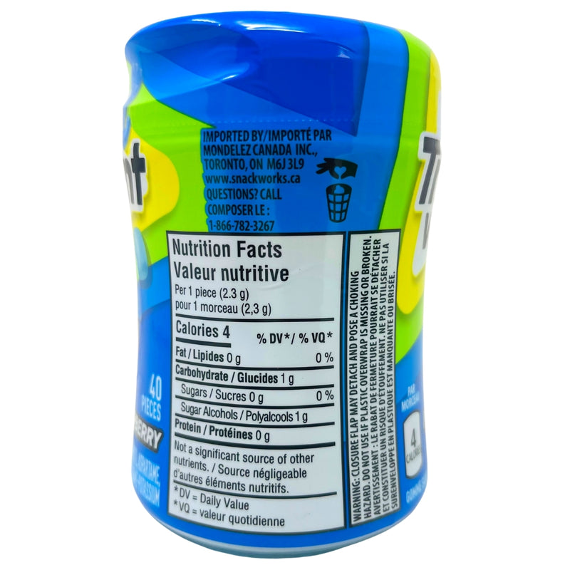 Trident Vibes Sour Patch Kids Blue Raspberry - 6 Pack Nutrition Facts Ingredients