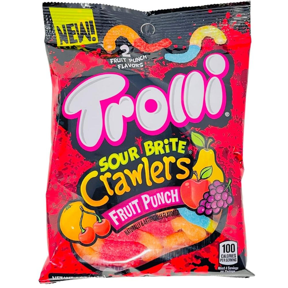 Trolli Sour Brite Crawlers Fruit Punch 4oz