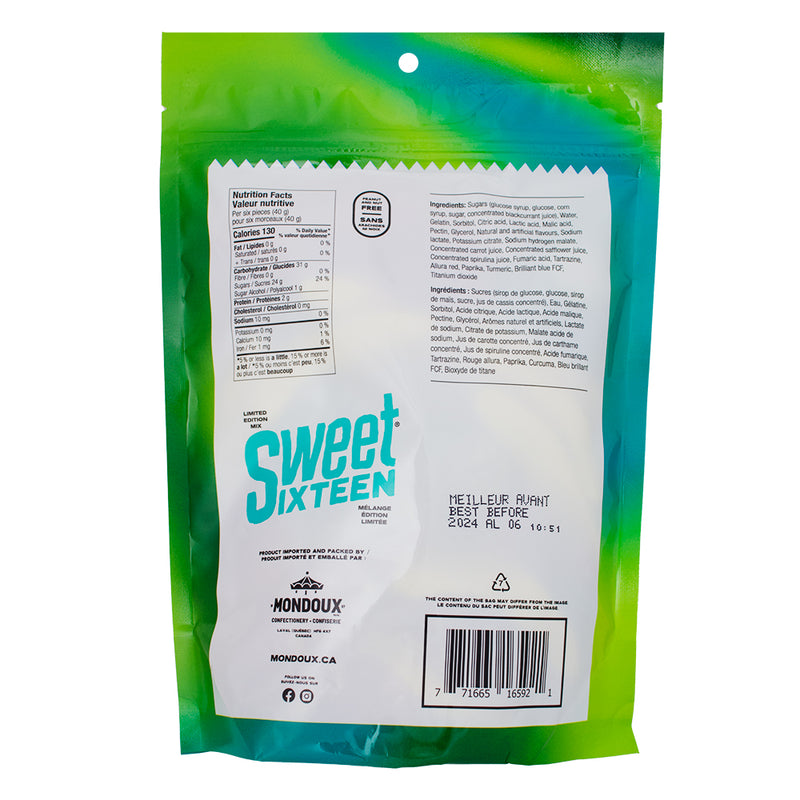 Sweet Sixteen Tropical 400g - 6 Pack Nutrition Facts Ingredients