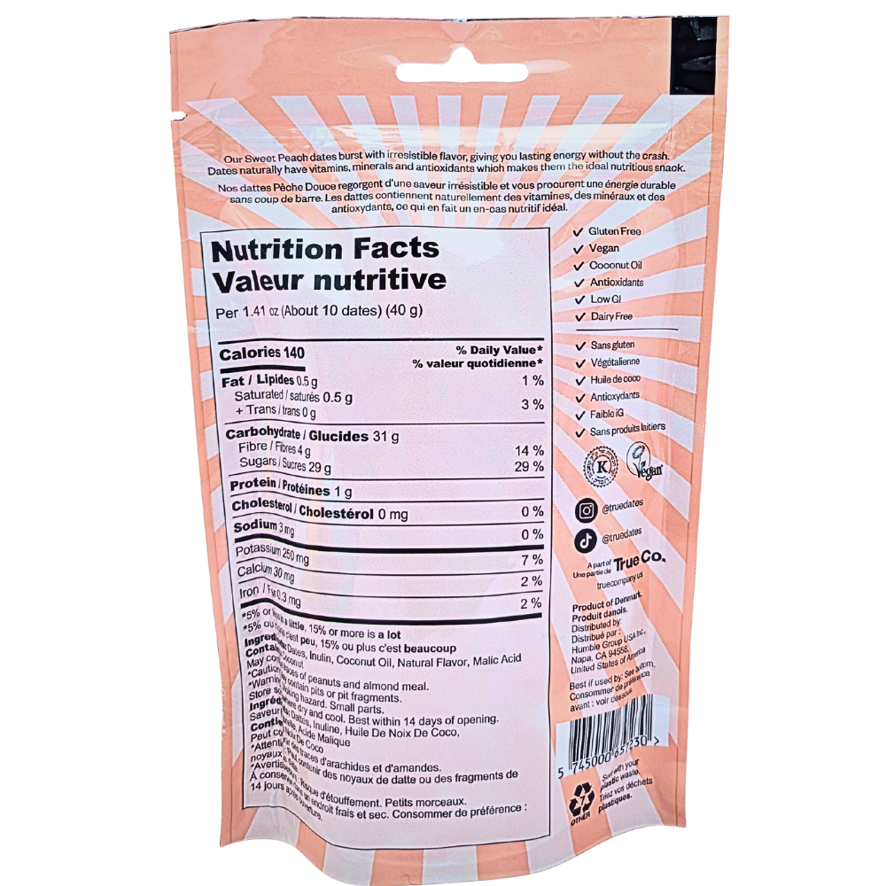True Dates Sweet Peach - 100g