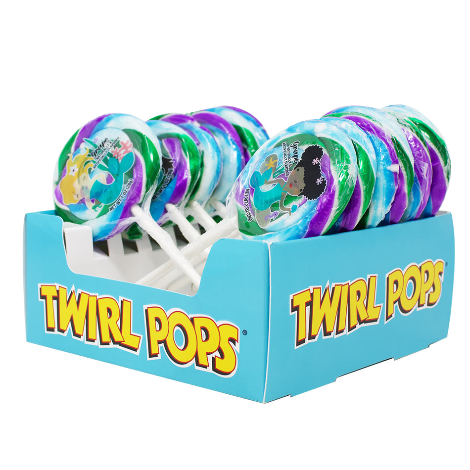 Adam & Brooks Mermaid Twirl Pops 1oz - 12 Pack