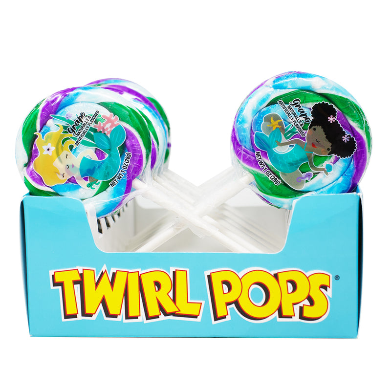 Adam & Brooks Mermaid Twirl Pops 1oz - 12 Pack