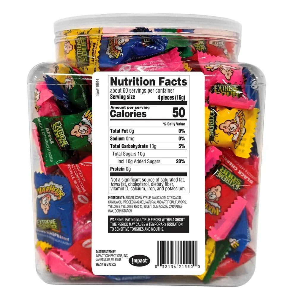 Warheads Candy - Extreme Sour Hard Candy - 240 Count Tub - image 2