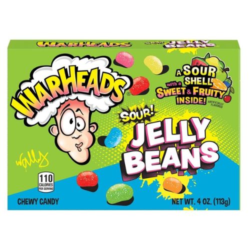 Warheads Candy - Sour Jelly Beans Theater Box - 12 Pack