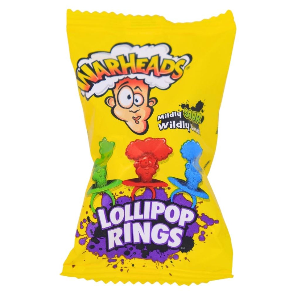 Warheads Lollipop Rings - 18 Pack 