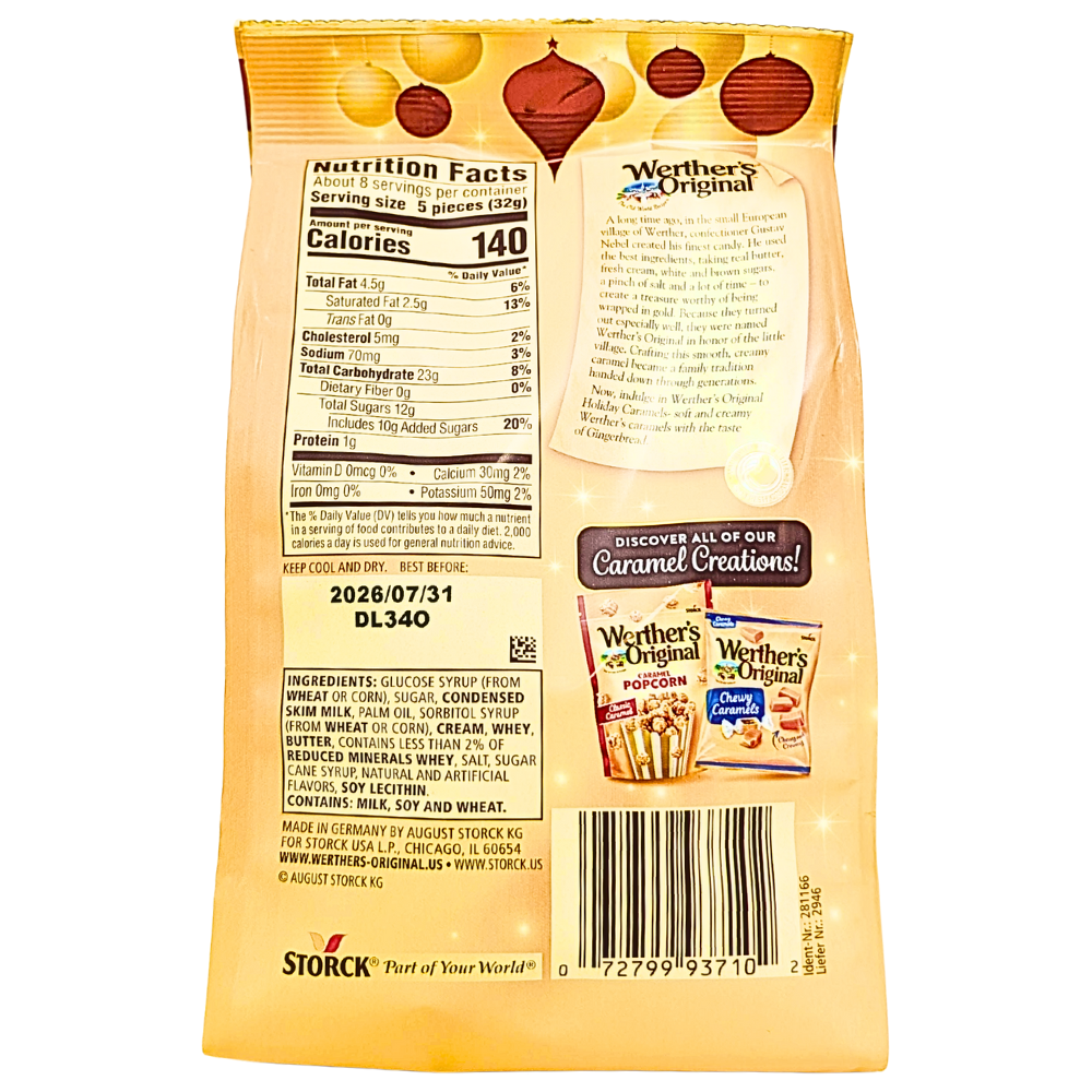 Werther's Original Gingerbread Soft Caramels - 8.57oz