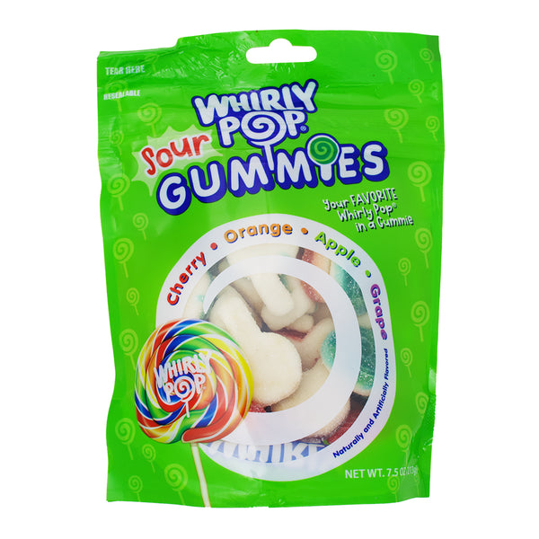 Adams & Brooks Whirly Pop Sour Gummies 7.5oz - 12 Pack
