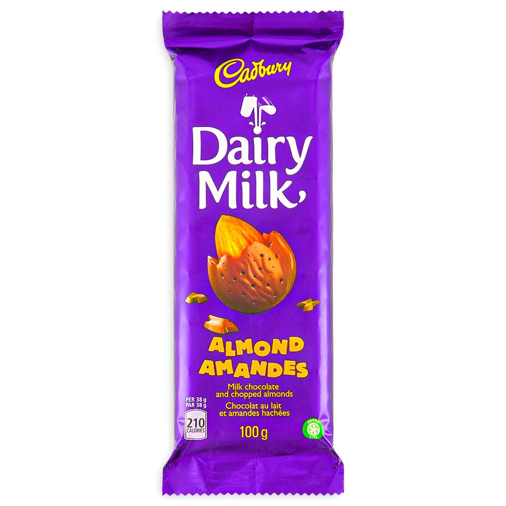 Dairy Milk Chocolate Bars - Almond 100g - 24 Pack - Canadian Chocolate Bars - Cadbury Canada