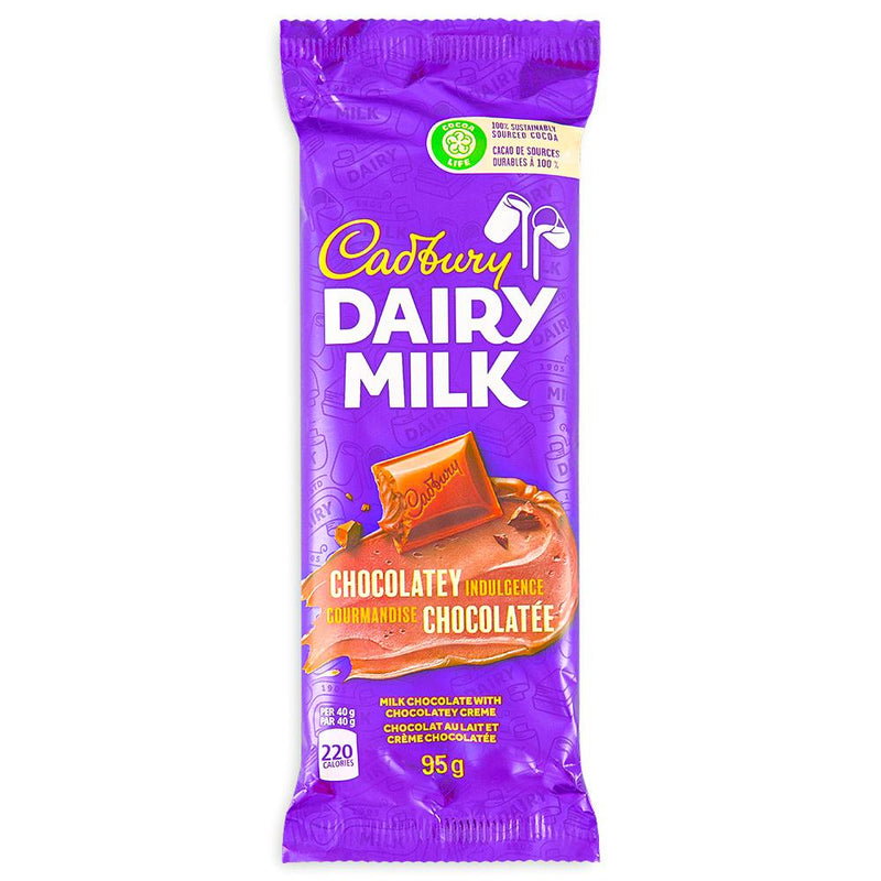 Dairy Milk Chocolate Bars - Chocolatey Indulgence 95g - 12 Pack - Canadian Chocolate Bars - Cadbury Canada