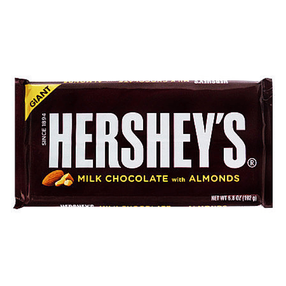 hershey's milk chocolate with almonds giant bar