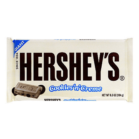 hershey cookies n creme giant chocolate bar