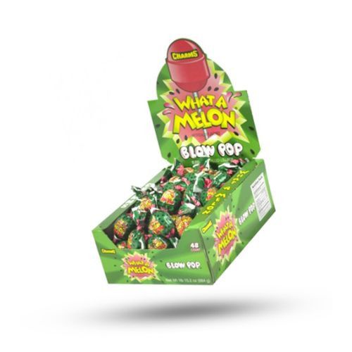 Charms What A Melon Blow Pop Lollipops-Suckers-Retro Candy
