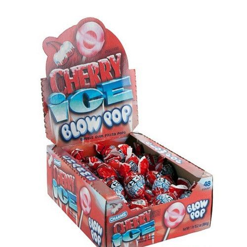Charms Cherry Ice Blow Pop Lollipops with Bubble Gum Center-Suckers-Retro Candy Canada